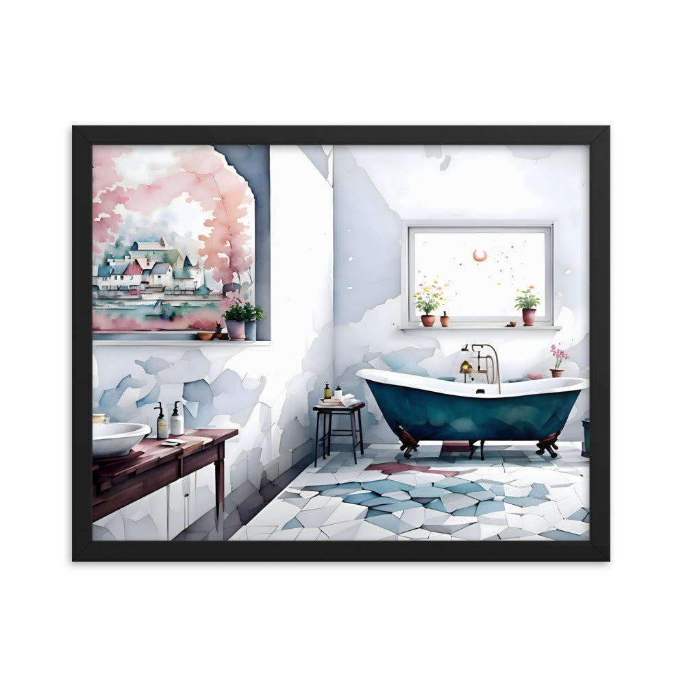 Timeless Tiles & Tubs Framed Art Print