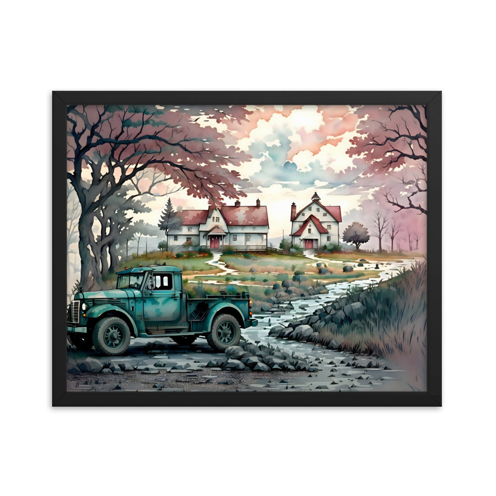 Old Truck's Tale Framed Art Print