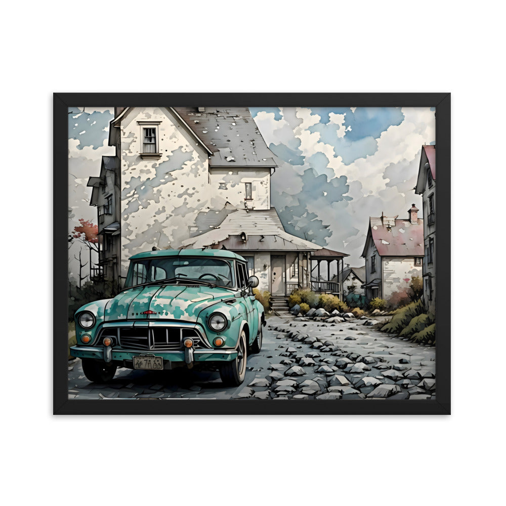 Weathered Wheels Framed Art Print