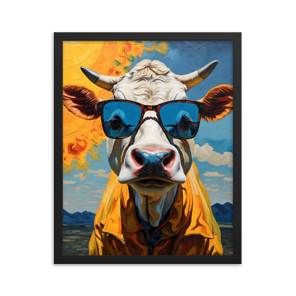 Sunshine Bovine Framed Art Print