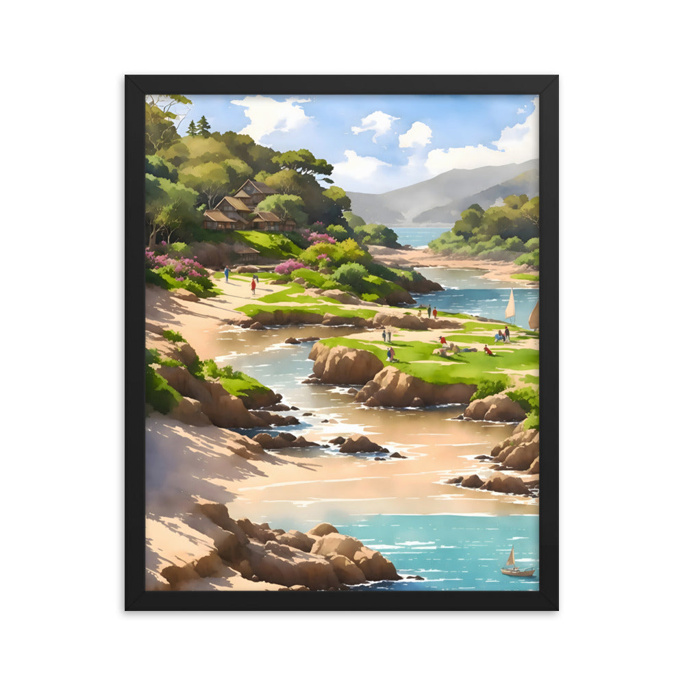 Oceanfront Oasis Framed Art Print