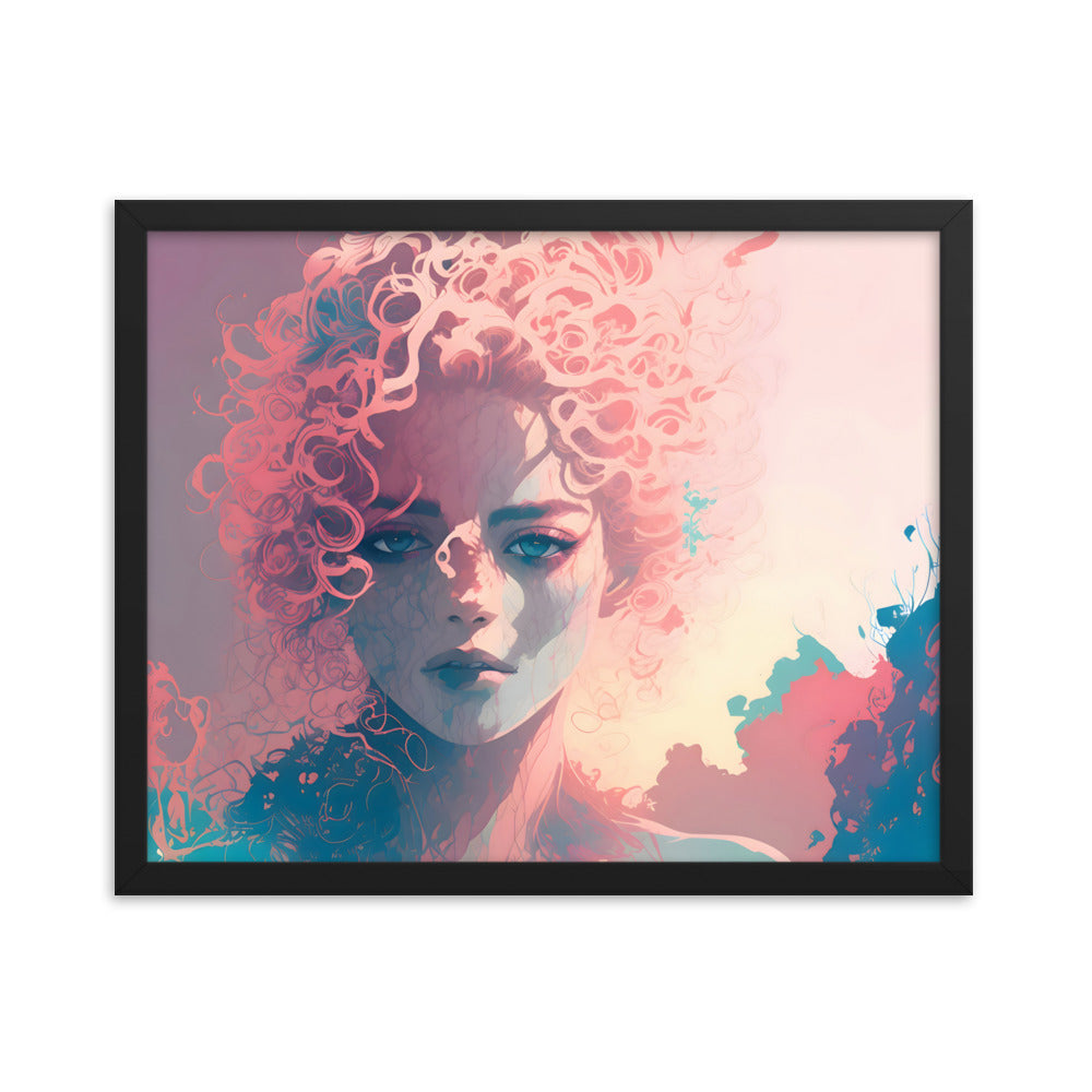 Curly Halo Framed Art Print