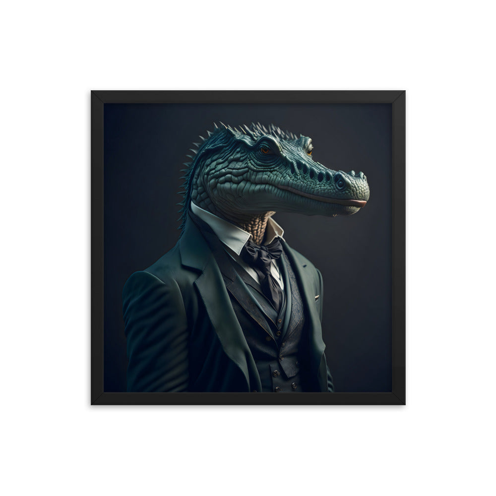 Classy Croc Framed Art Print