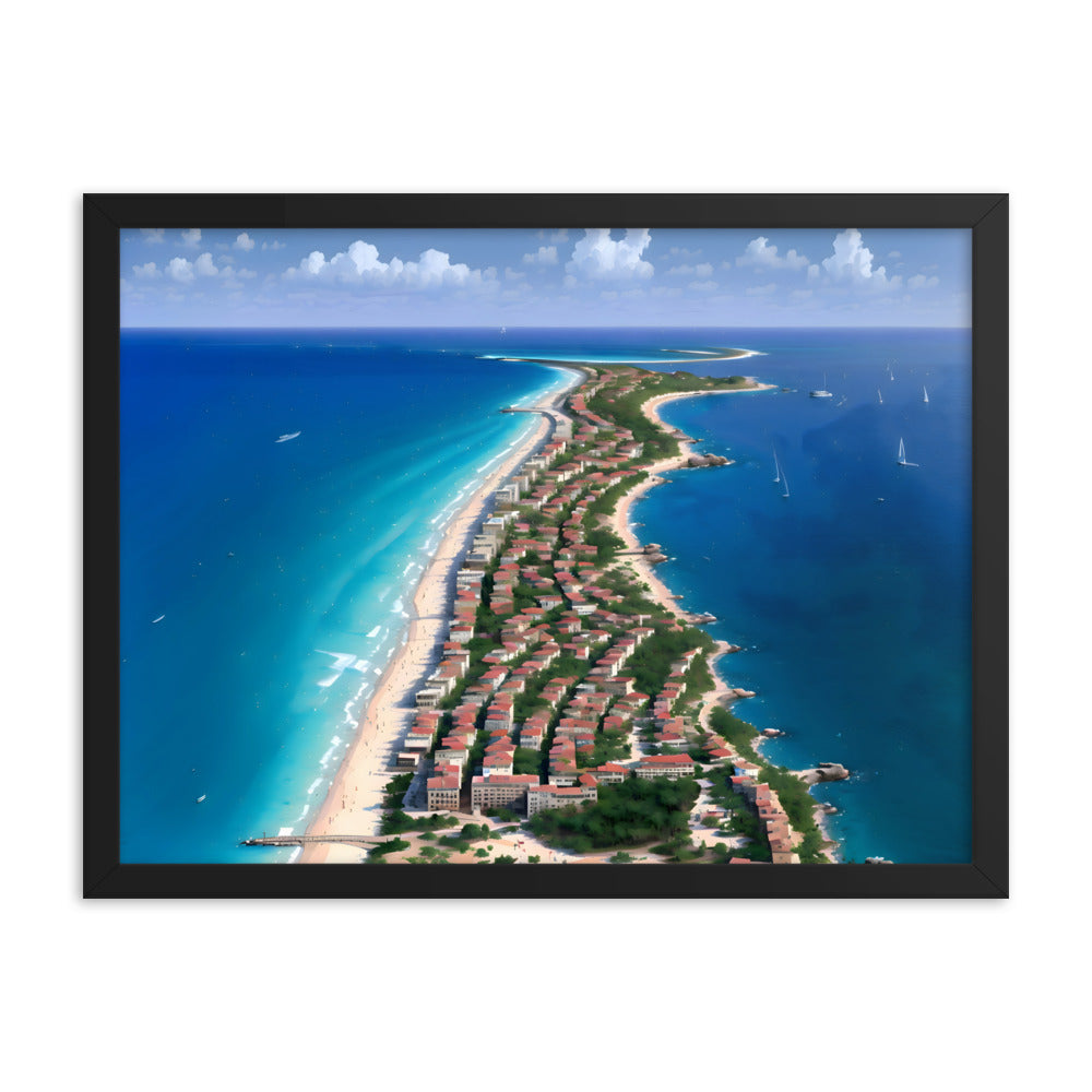 Cuba from the Clouds Framed Art Print