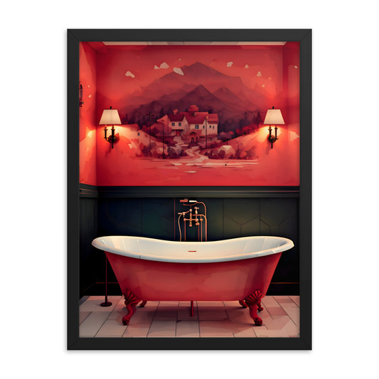 Scarlet Soak Framed Art Print