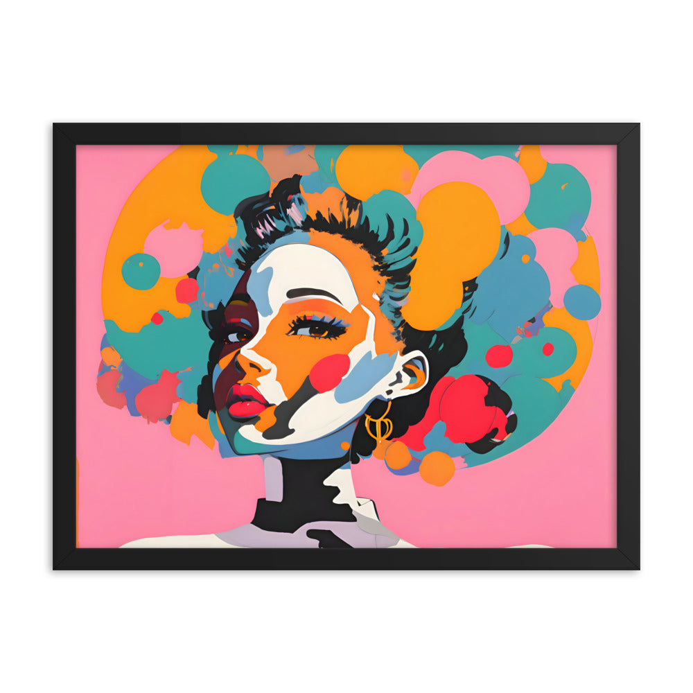 Vividly She Glows Framed Art Print