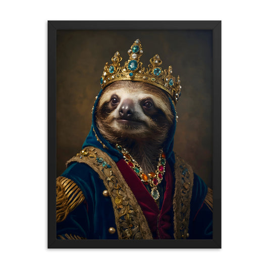 Lazy King Framed Art Print