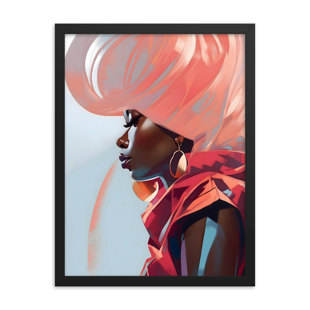 Her Pink Crown Framed Art Print