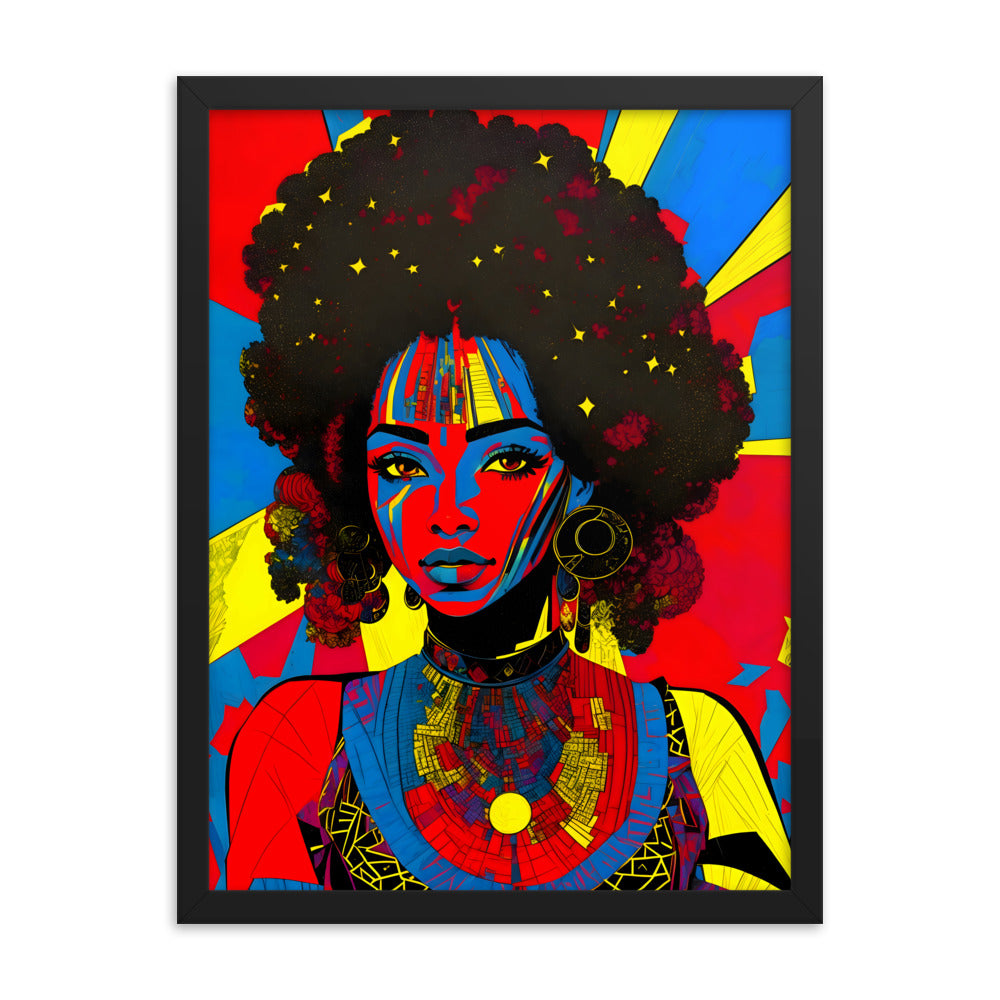 Afro Essence Framed Art Print