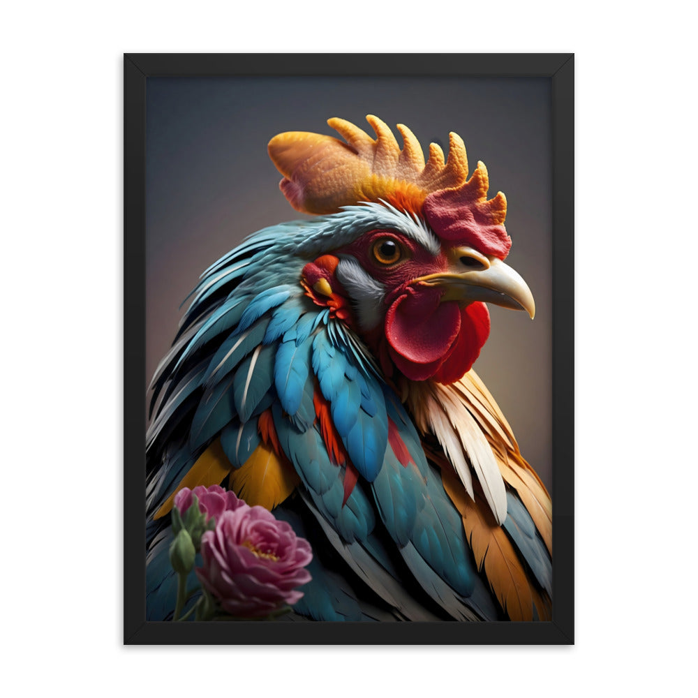 Fowl Face Framed Art Print