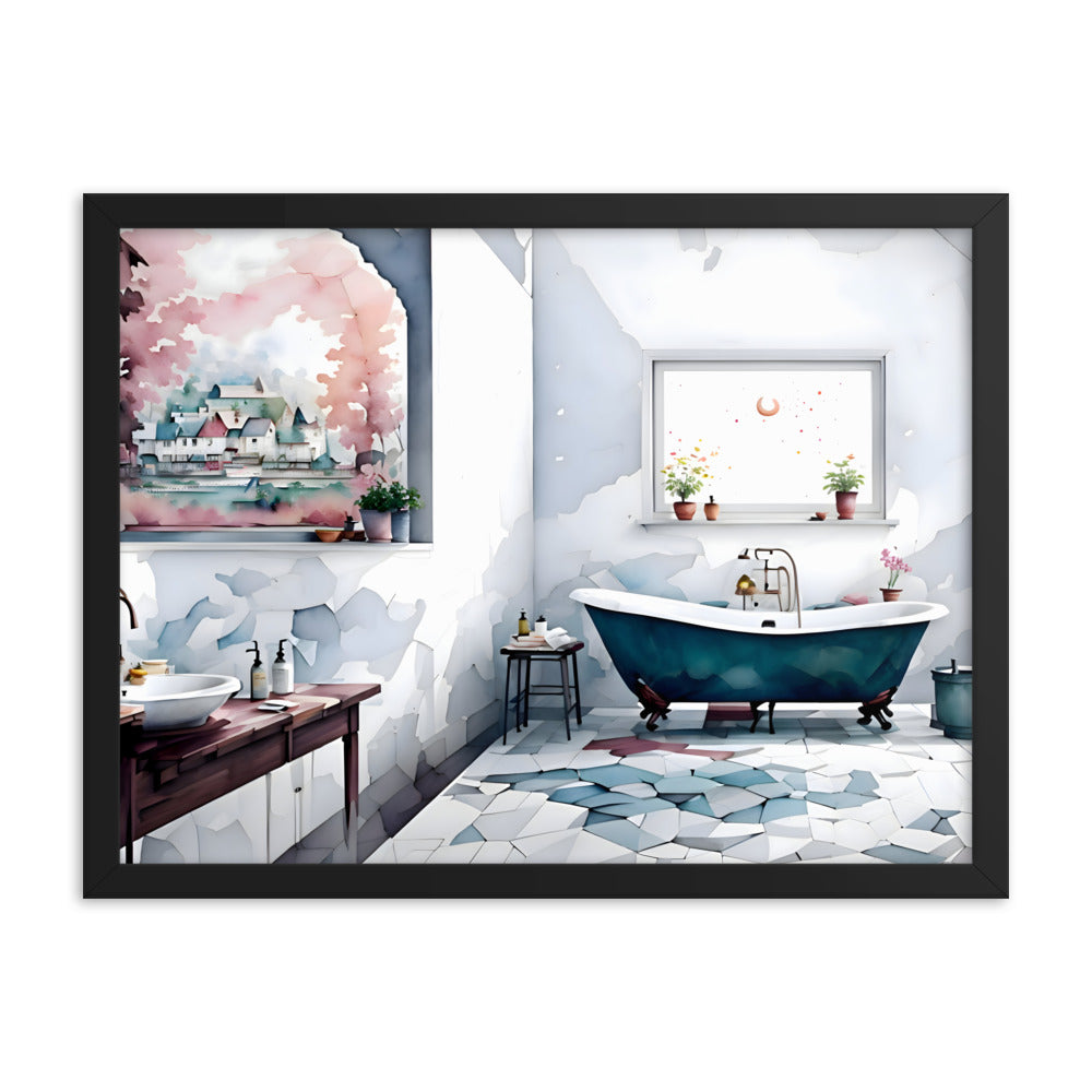 Timeless Tiles & Tubs Framed Art Print