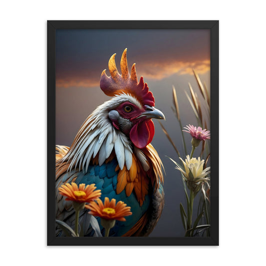 Cluck & Bloom Framed Art Print