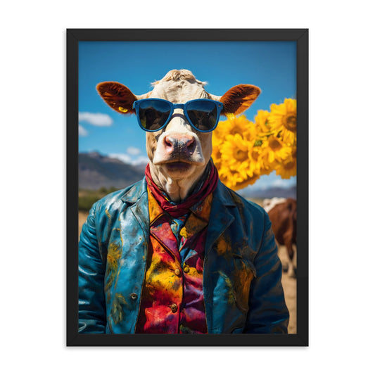 Sunny Moo-d Framed Art Print