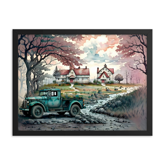 Old Truck's Tale Framed Art Print