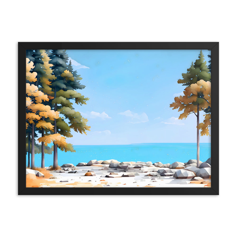 Tides & Trees Framed Art Print