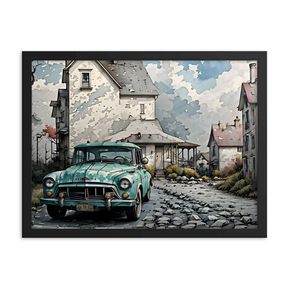 Weathered Wheels Framed Art Print