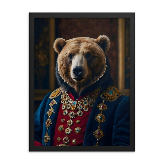 Genteel Grizzly Framed Art Print