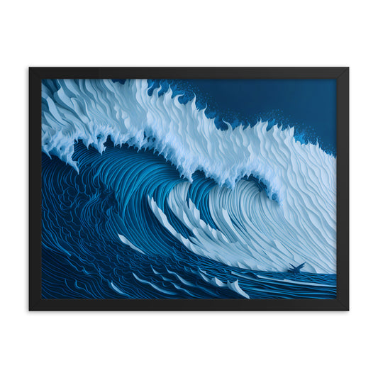 Ocean's Roar Framed Art Print