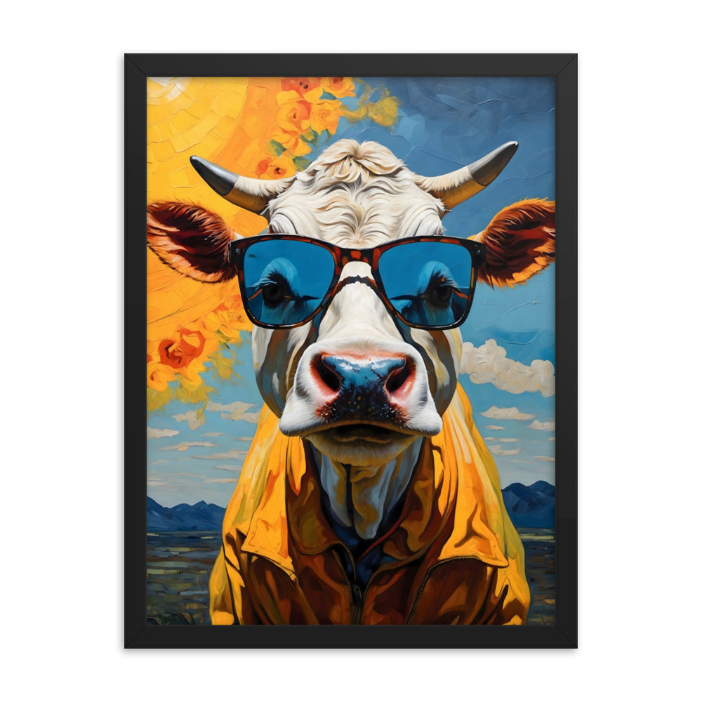 Sunshine Bovine Framed Art Print