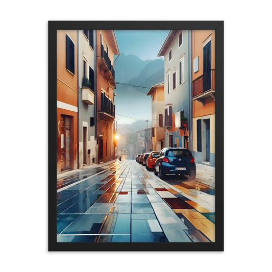 Sicilian Streetscape Framed Art Print