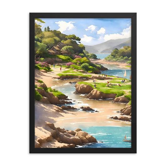 Oceanfront Oasis Framed Art Print