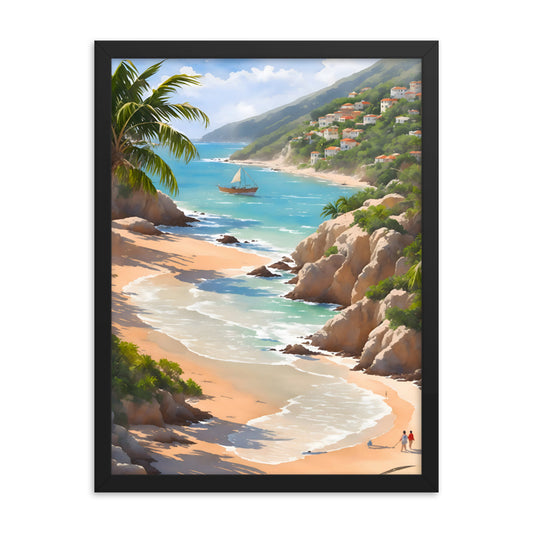 Cuban Coastline Framed Art Print