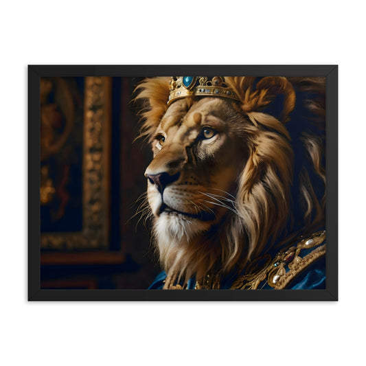 Crown & Mane Framed Art Print