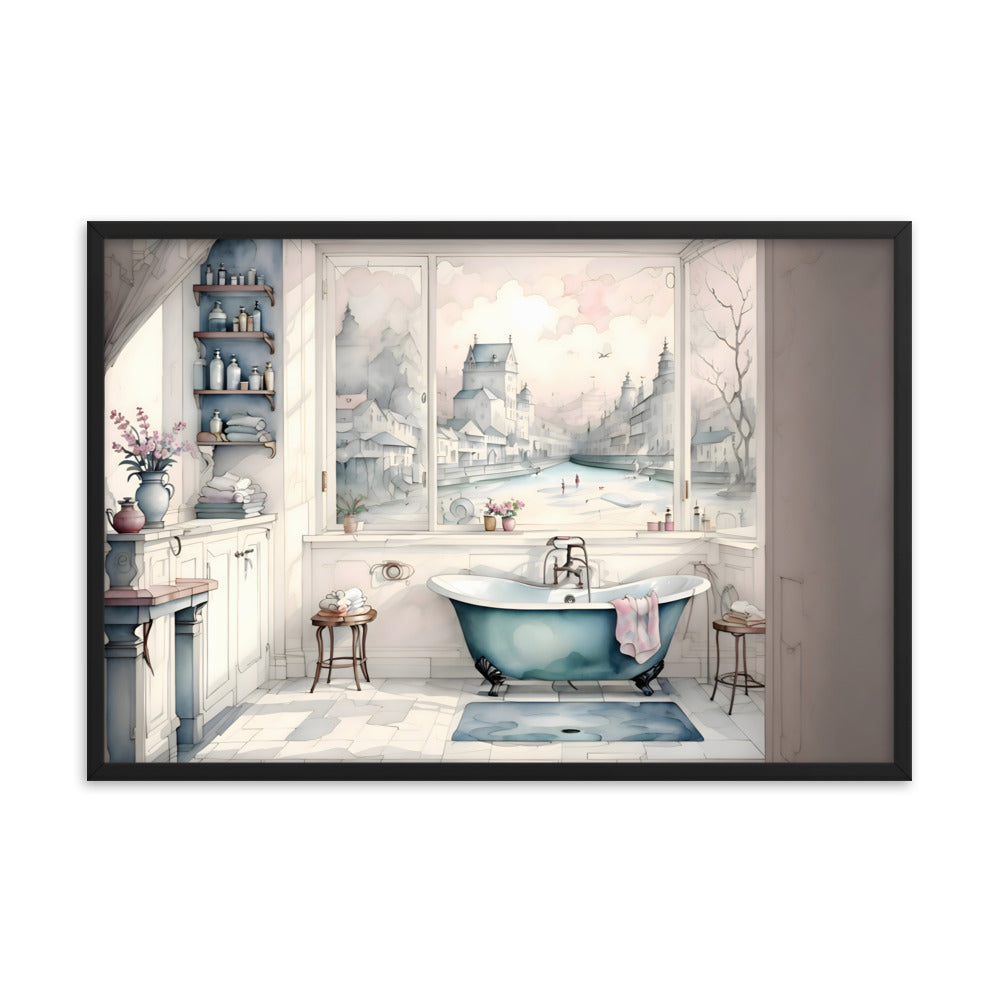 Bathing in Dawn's Light Framed Art Print