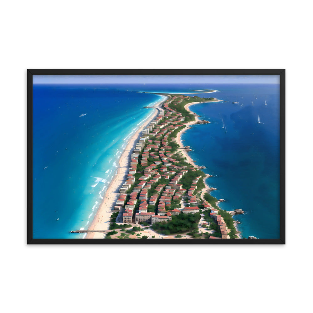 Cuba from the Clouds Framed Art Print