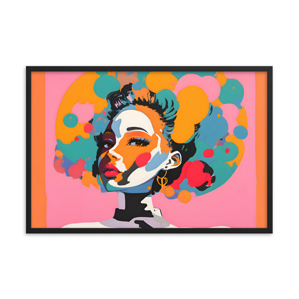 Vividly She Glows Framed Art Print