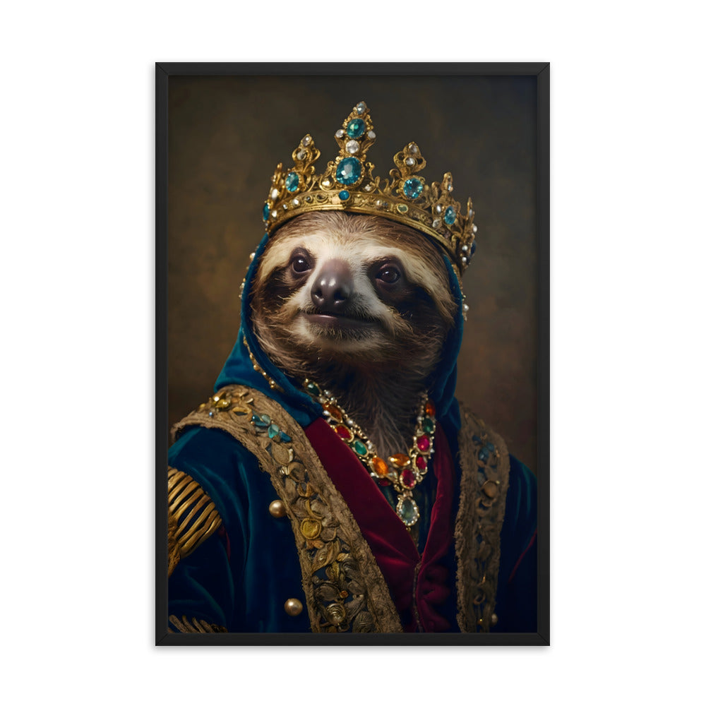 Lazy King Framed Art Print