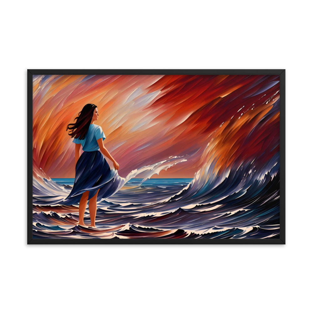 Ocean Embrace Framed Art Print