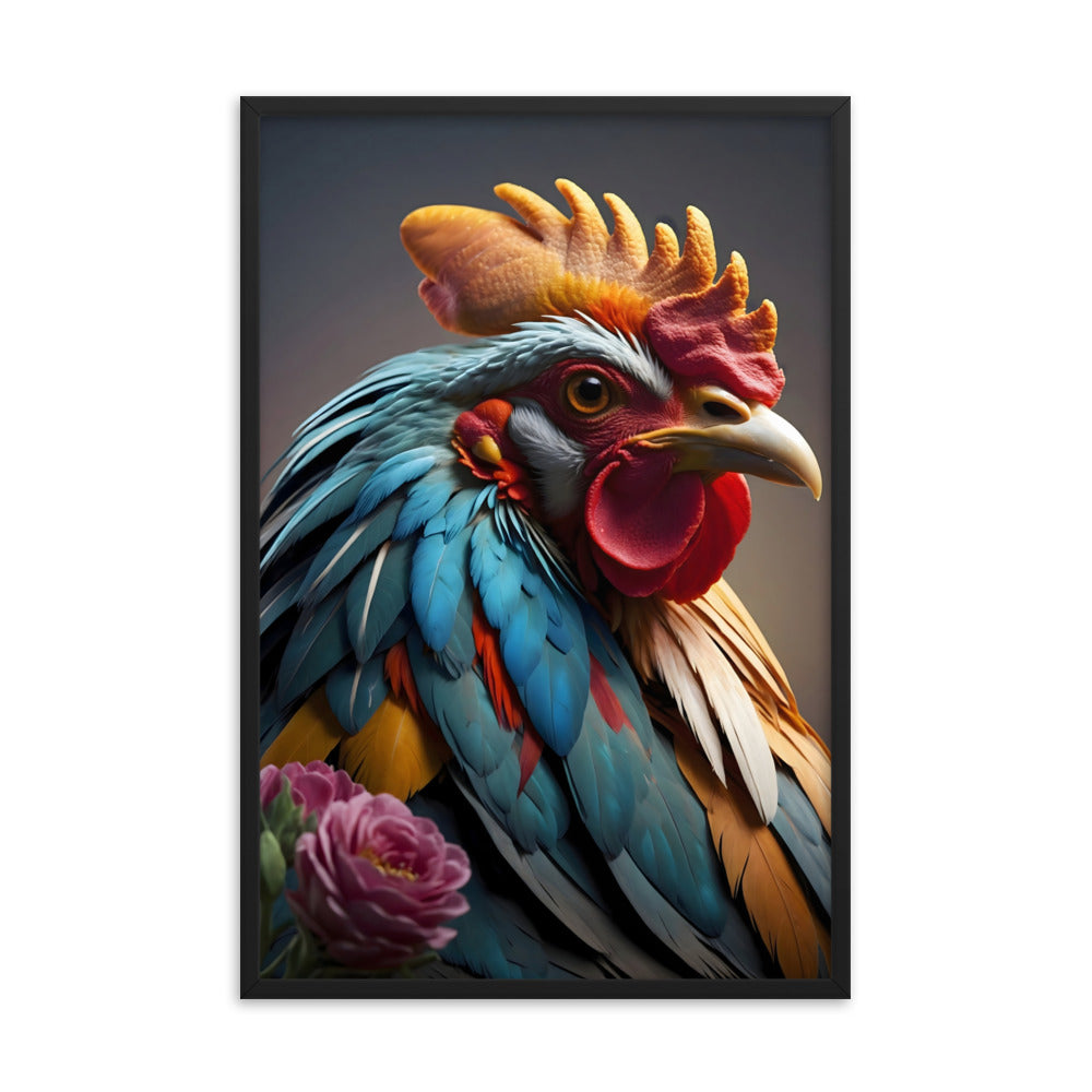 Fowl Face Framed Art Print