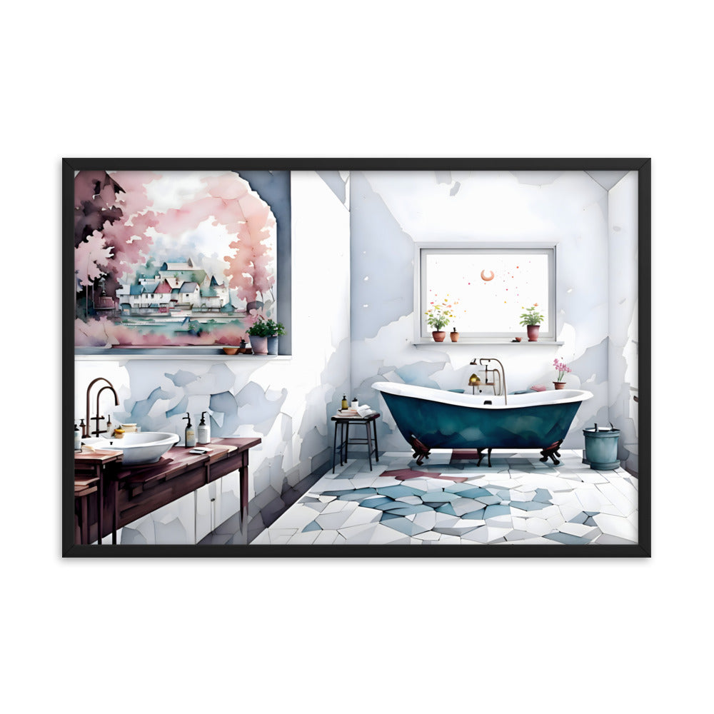 Timeless Tiles & Tubs Framed Art Print