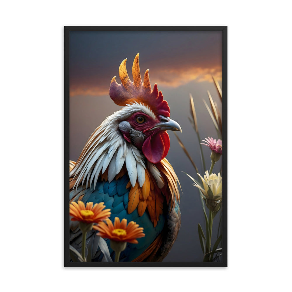 Cluck & Bloom Framed Art Print