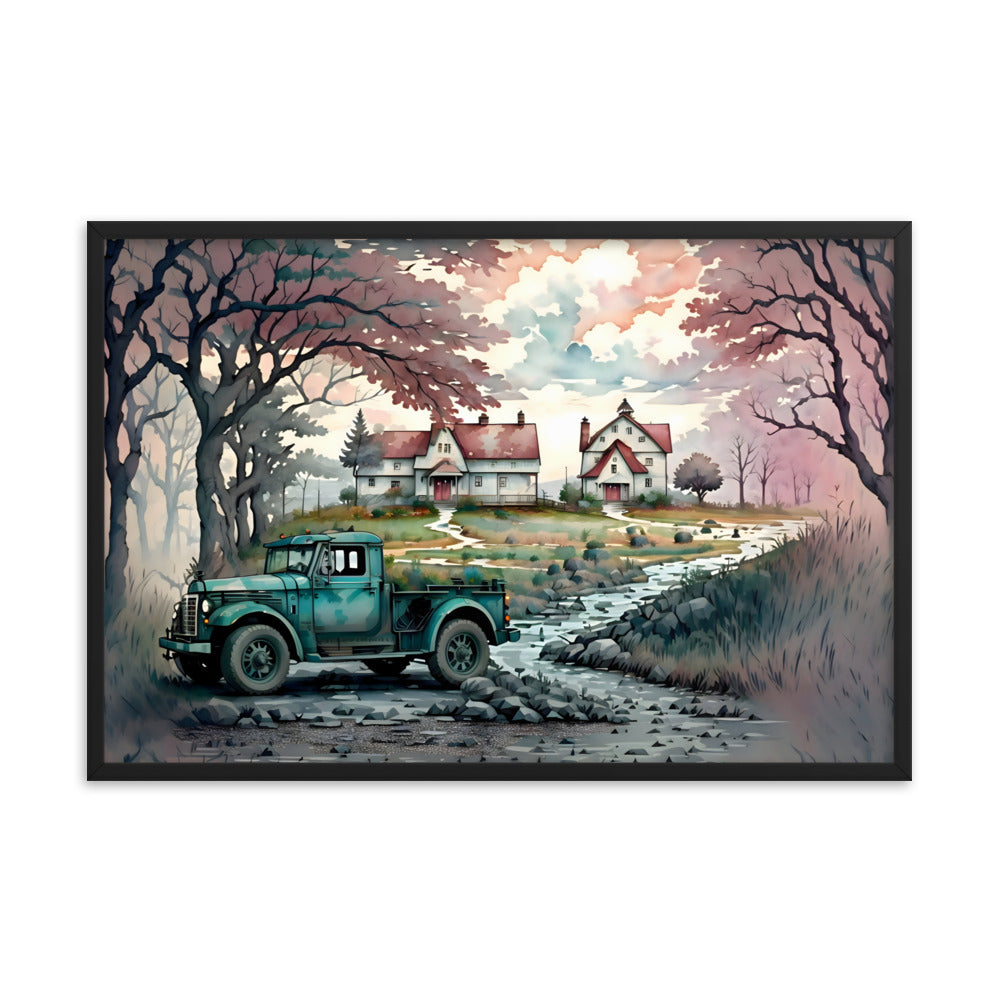 Old Truck's Tale Framed Art Print