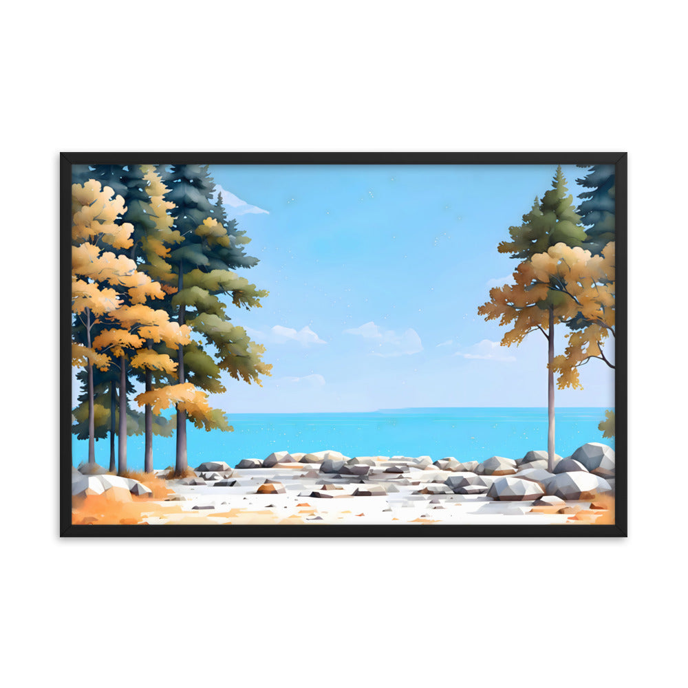 Tides & Trees Framed Art Print