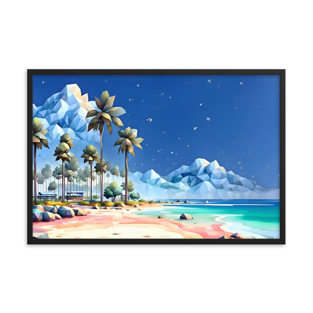 Tetradic Tides Framed Art Print