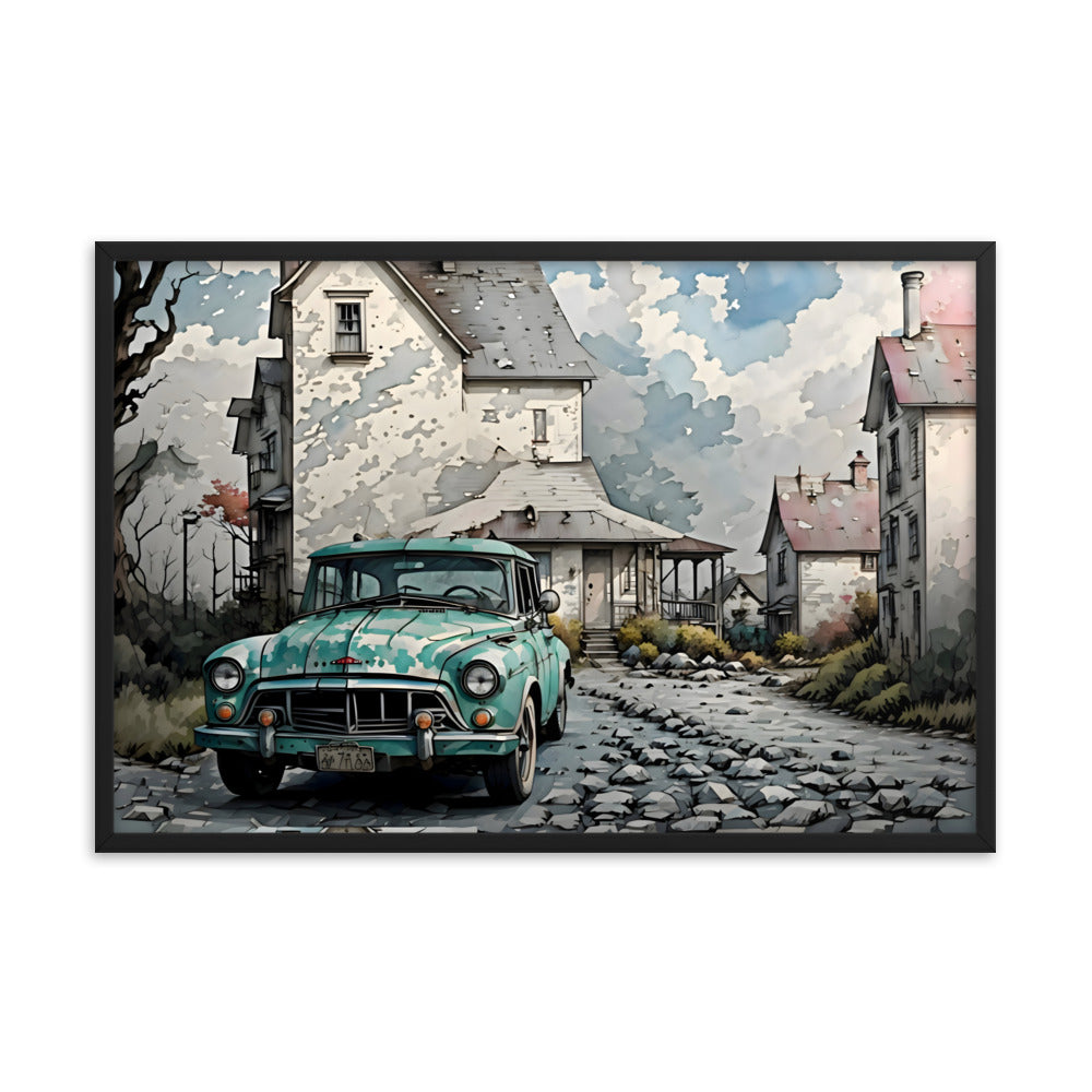 Weathered Wheels Framed Art Print