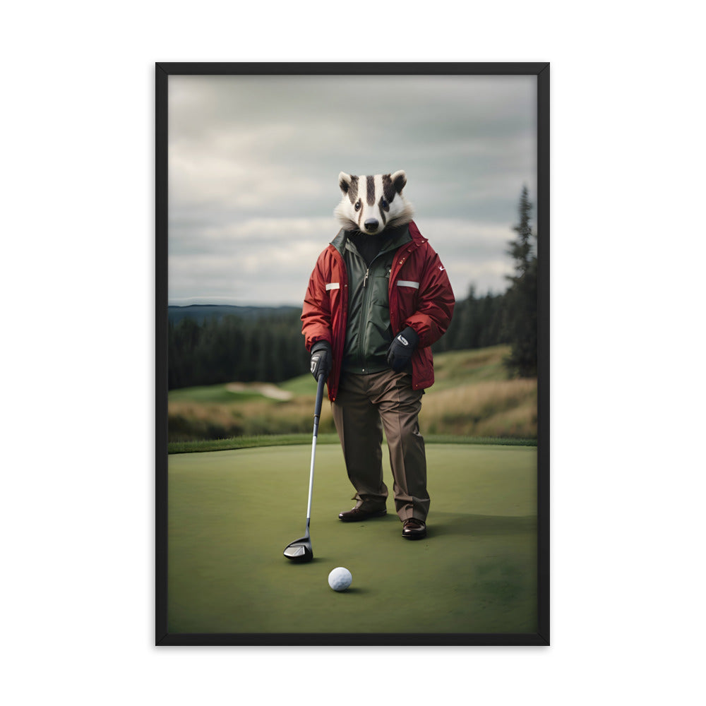 Badger's Birdie Framed Art Print