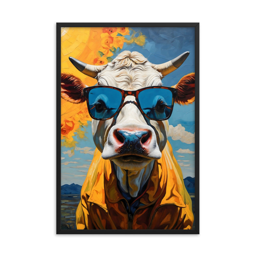 Sunshine Bovine Framed Art Print