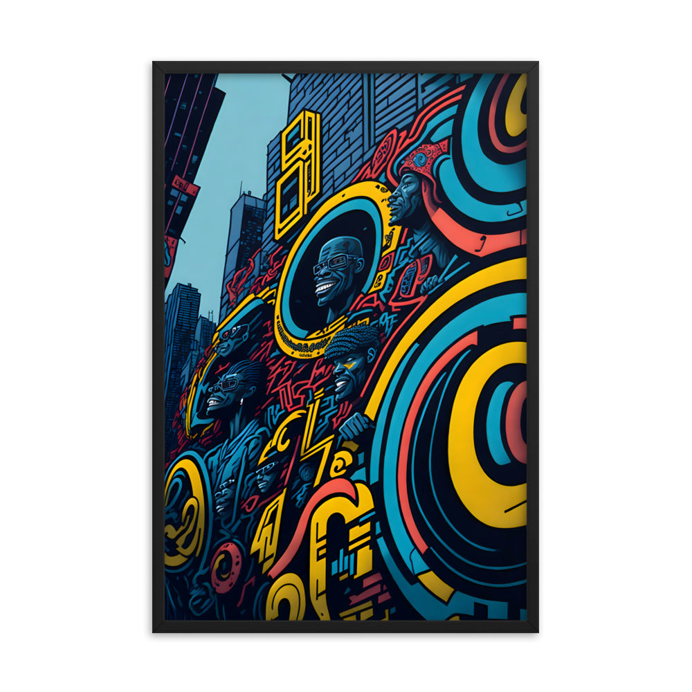 Faces of the City Framed Art Print