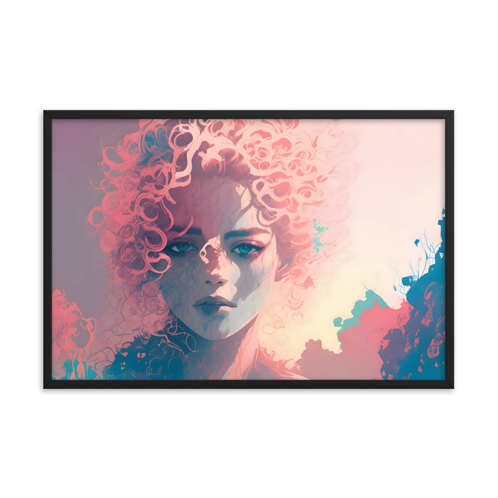 Curly Halo Framed Art Print