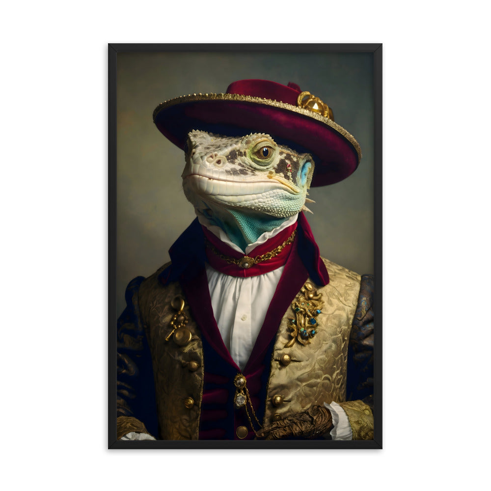 Lizard Lordship Framed Art Print