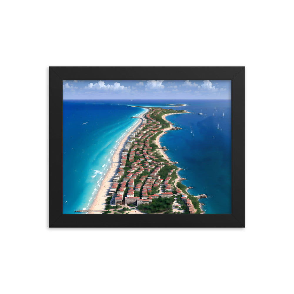 Cuba from the Clouds Framed Art Print