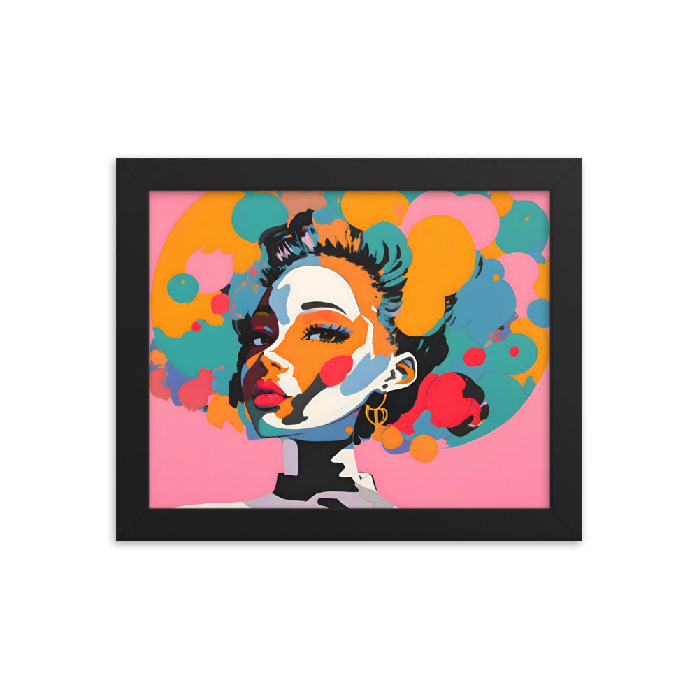 Vividly She Glows Framed Art Print