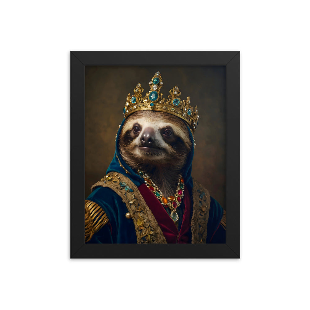 Lazy King Framed Art Print