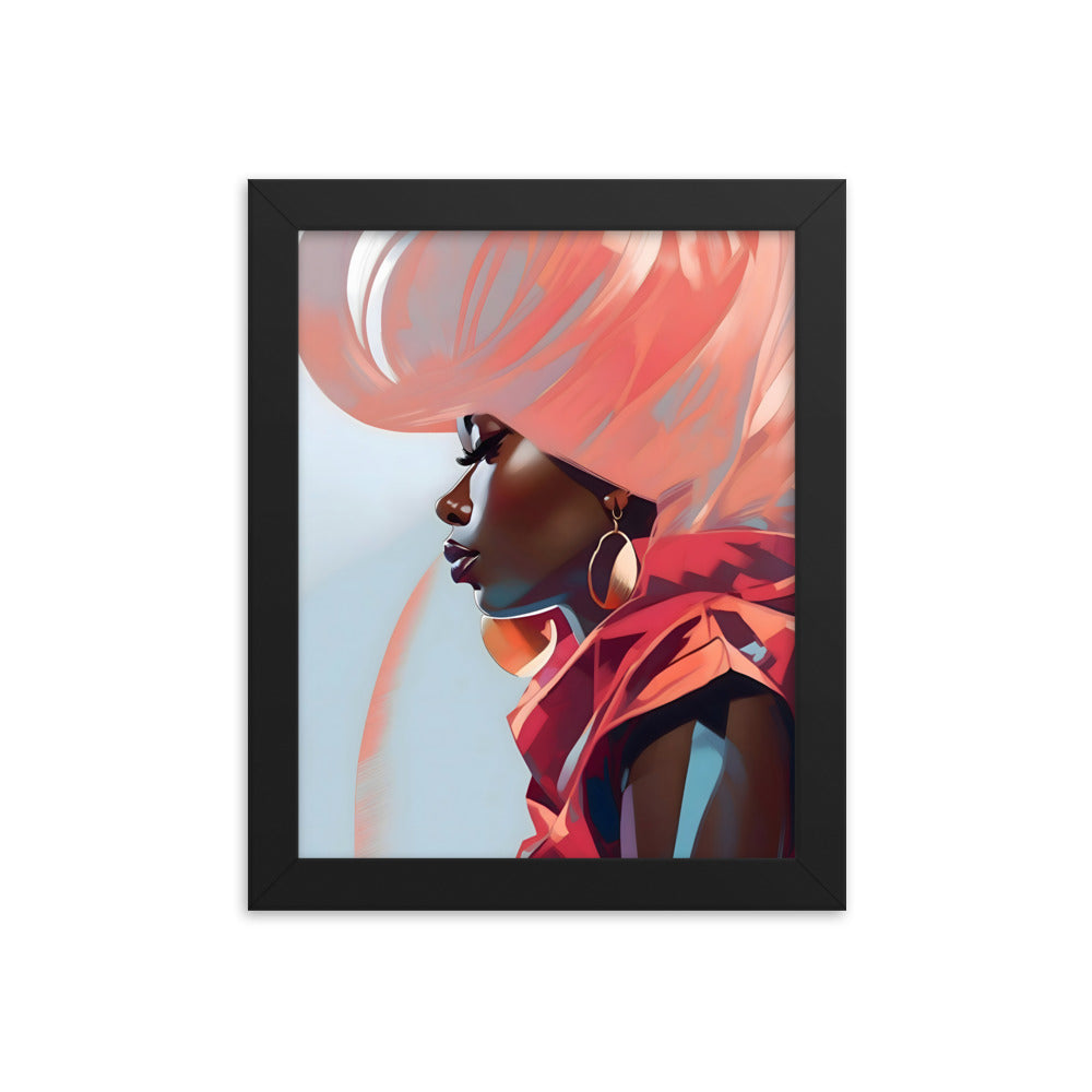 Her Pink Crown Framed Art Print