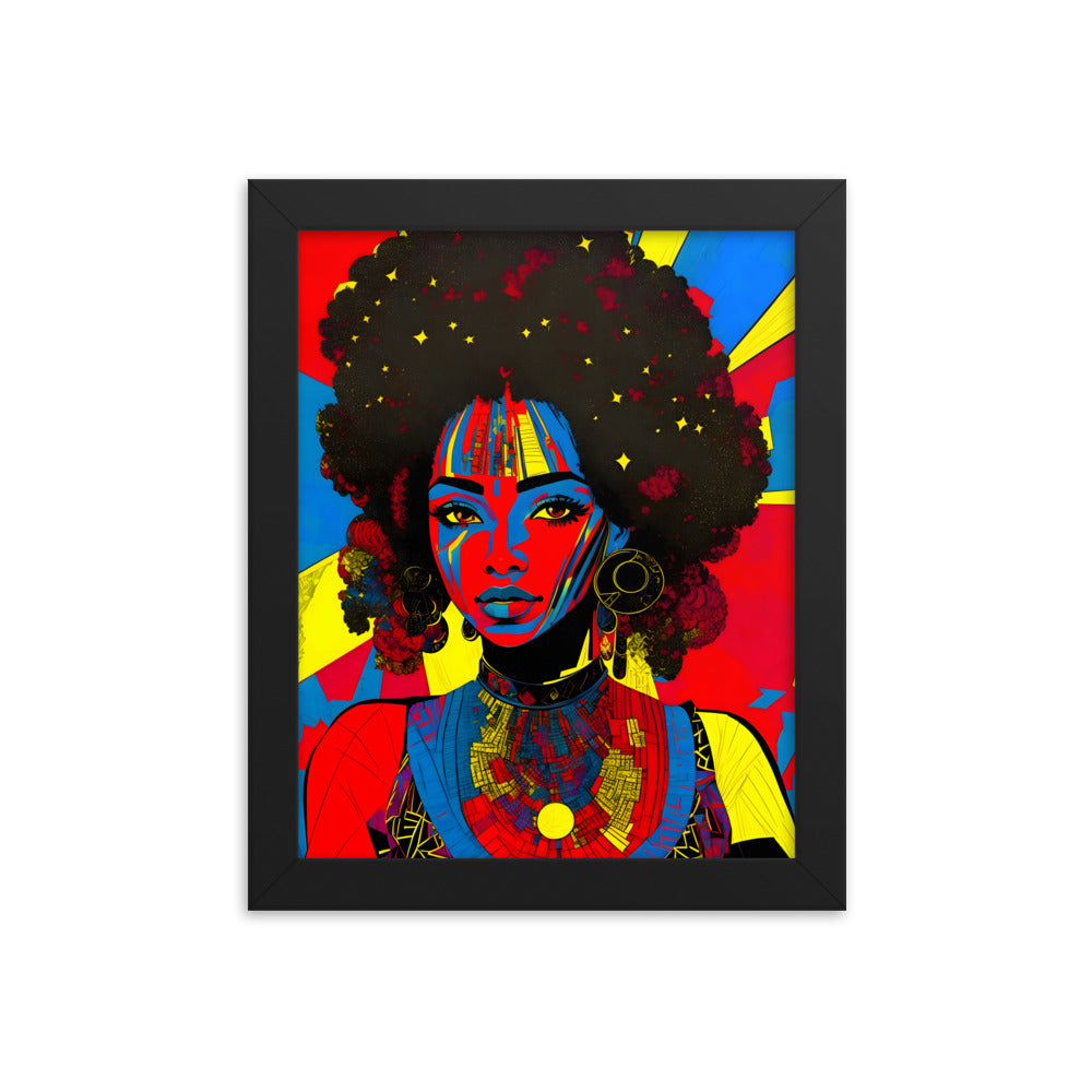 Afro Essence Framed Art Print