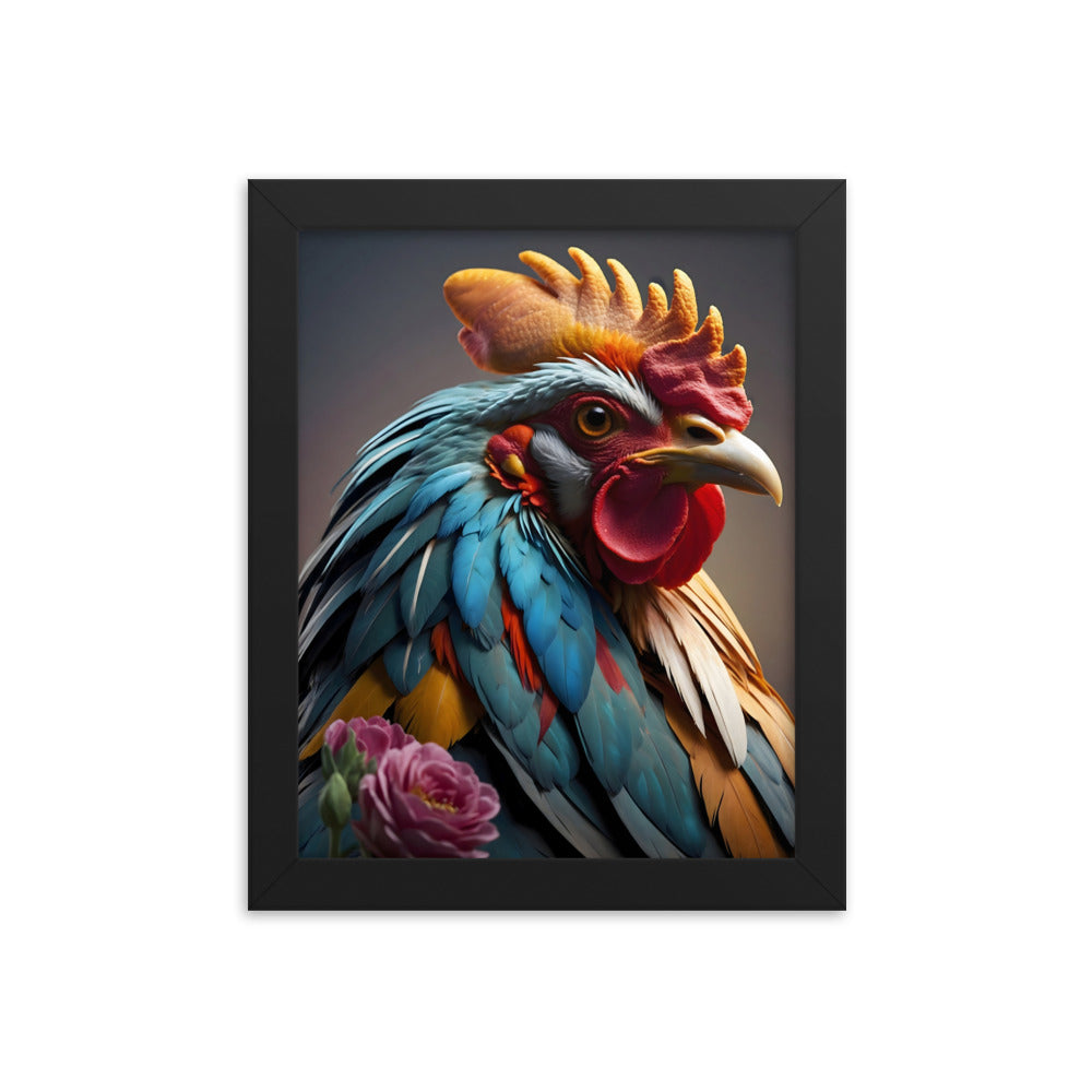 Fowl Face Framed Art Print